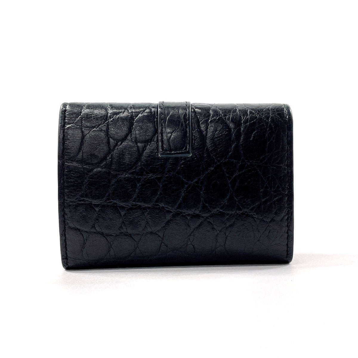 Yves Saint Laurent Croc Embossed Leather Key Case