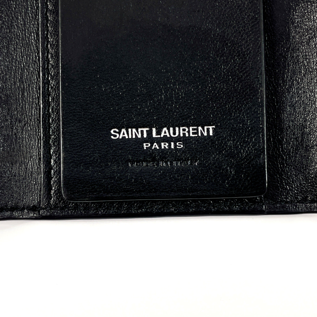 Yves Saint Laurent Croc Embossed Leather Key Case