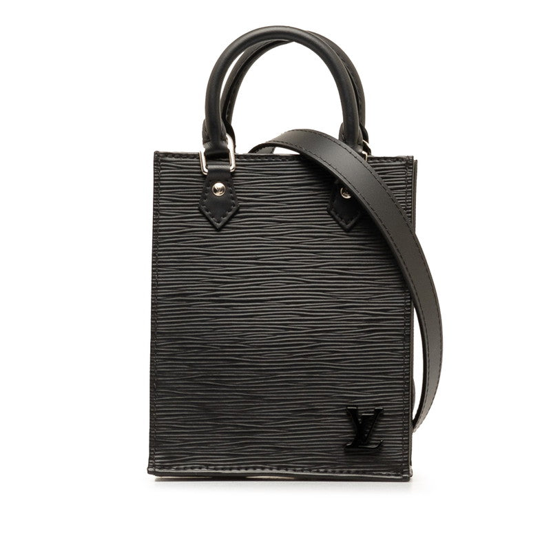 Louis Vuitton Petit Sac Plat Leather Tote Bag M69441 in Excellent condition