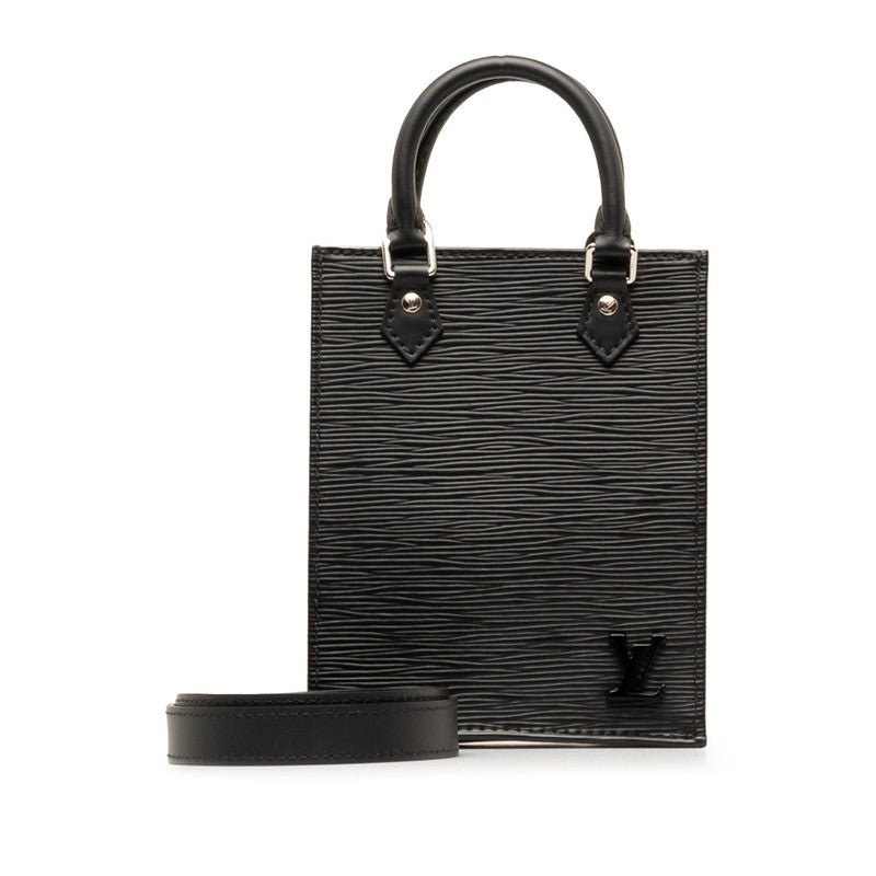 Louis Vuitton Petit Sac Plat Leather Tote Bag M69441 in Excellent condition