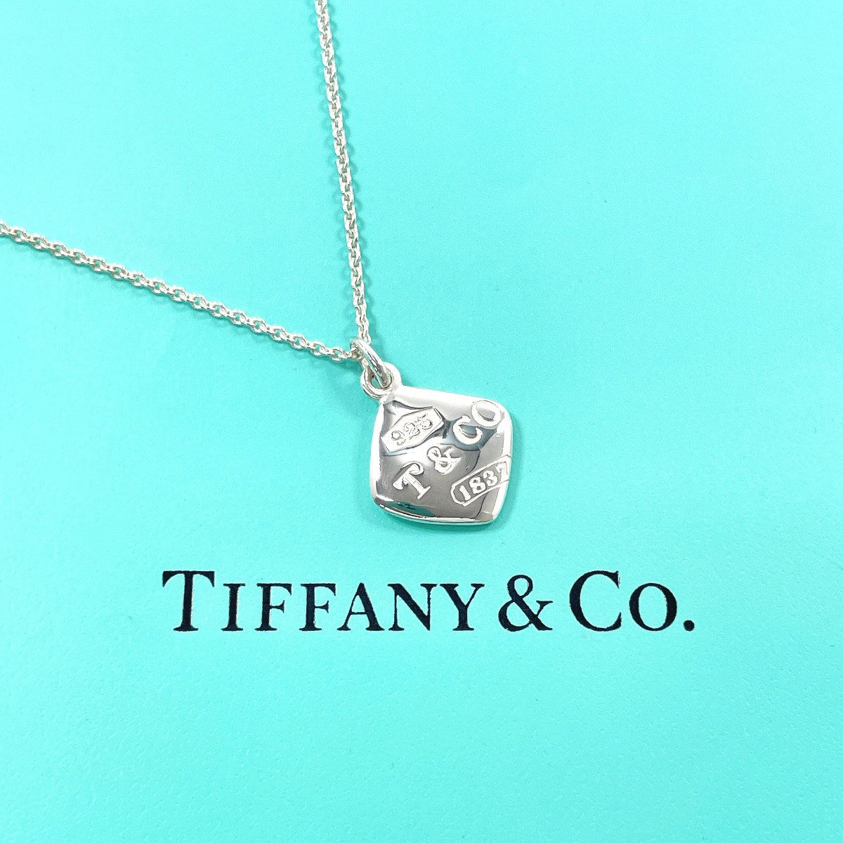Tiffany & Co. 1837モンタージュクッション925 Tiffany & Co. 1837 Montage Cushion Silver Necklace – LuxUness