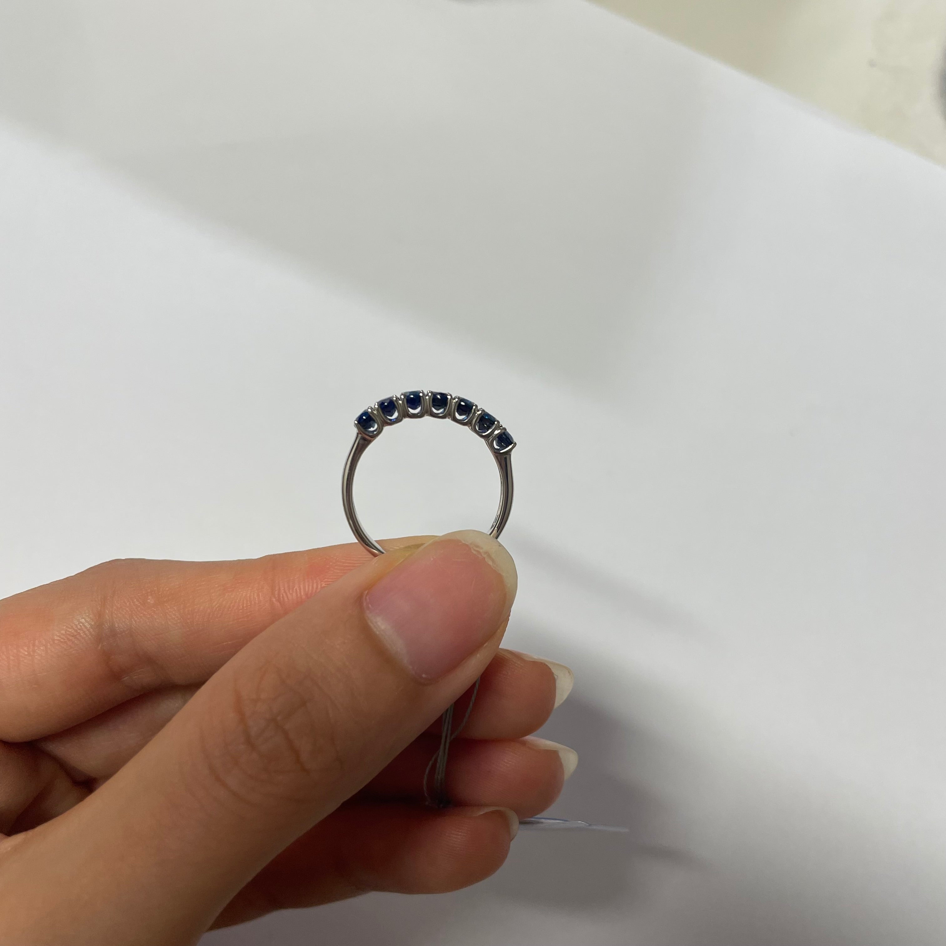 K18WG sapphire ring