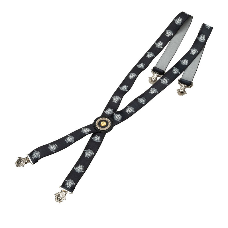Versace Medusa Pattern Suspenders  Canvas Other in Good condition