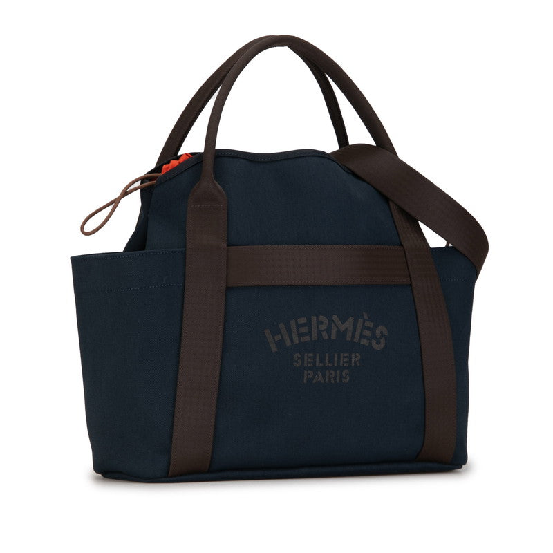 Hermes Sac de Pansage Grooming Bag Canvas Tote Bag in Excellent condition