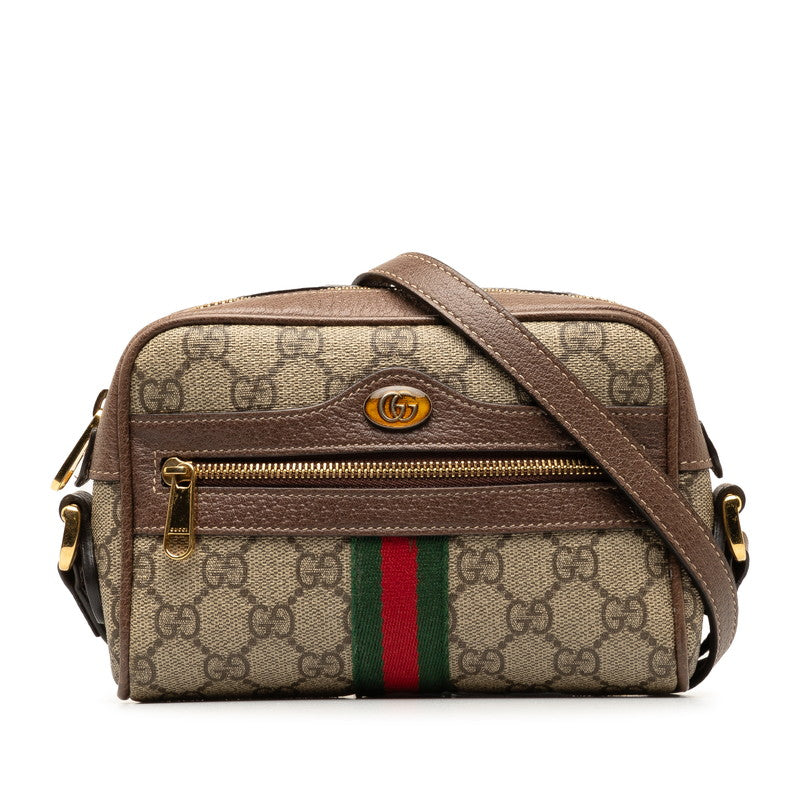 Gucci GG Supreme Ophidia Crossbody Bag  Canvas Shoulder Bag 517350 in Good condition