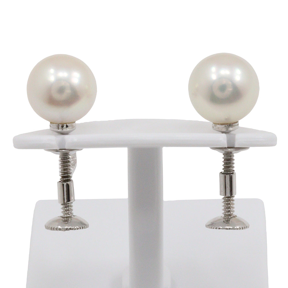 Pearl Earrings 8.0mm K14 White Gold