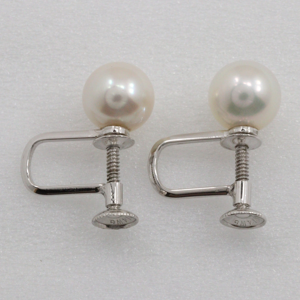 Pearl Earrings 8.0mm K14 White Gold