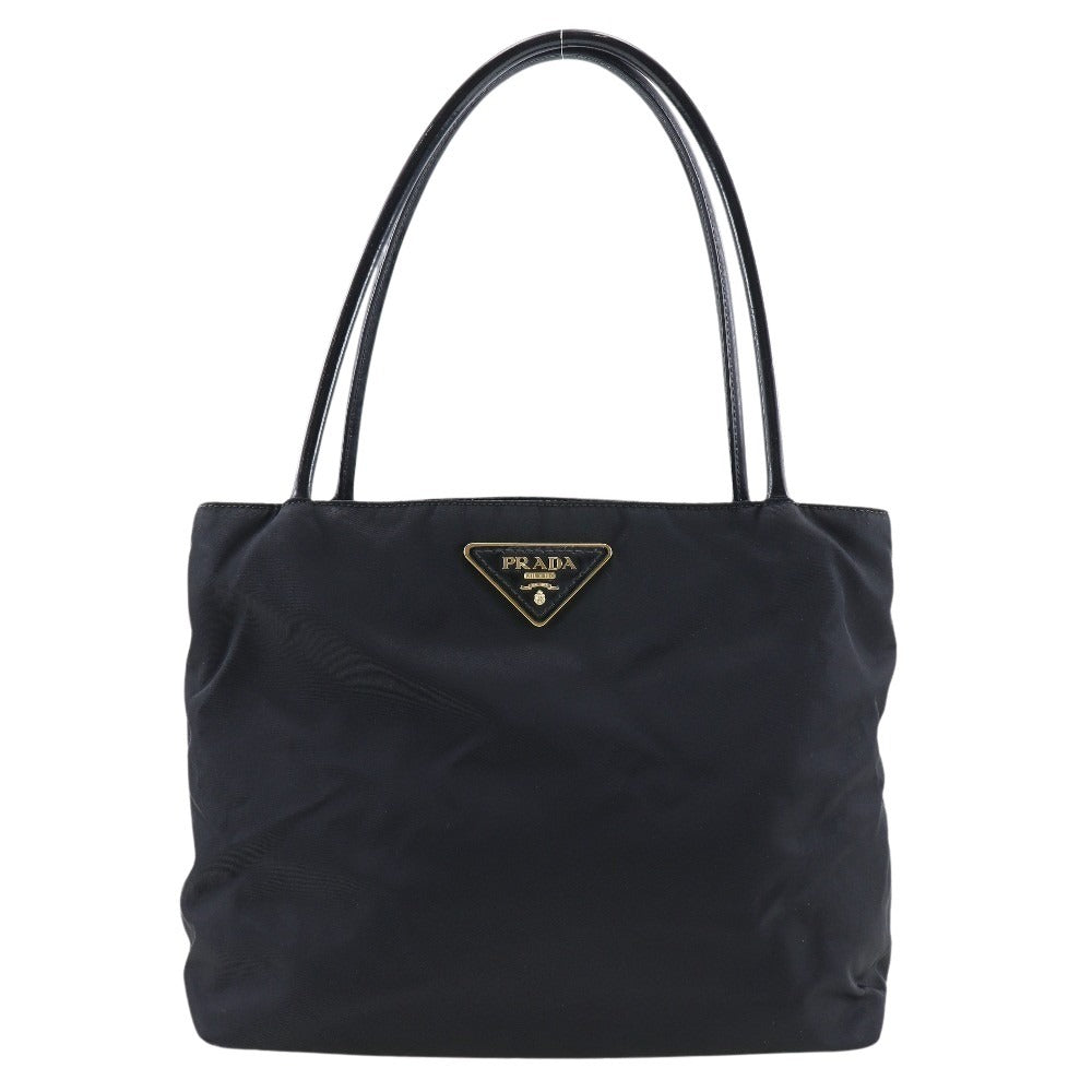 Prada Nylon/Enamel Tote Bag Black