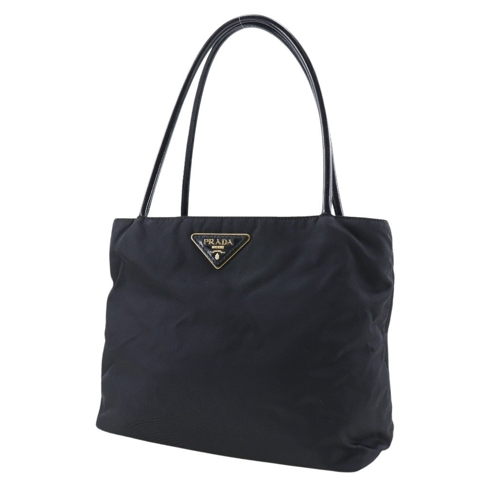 Prada Nylon/Enamel Tote Bag Black