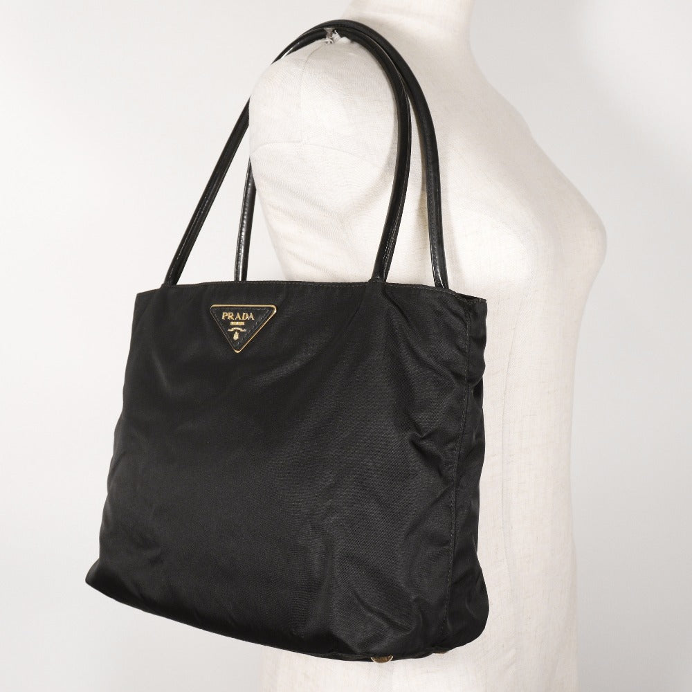 Prada Nylon/Enamel Tote Bag Black