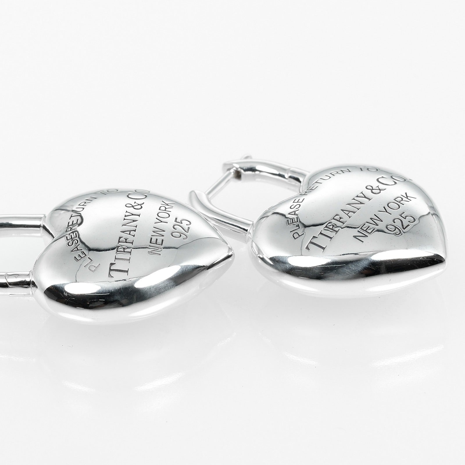 Tiffany & Co Silver 925 Full Heart Earrings