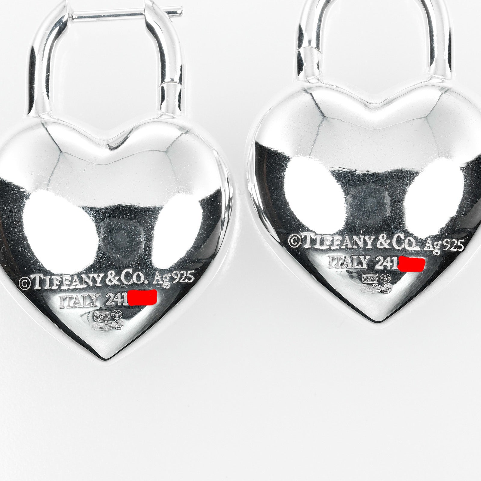 Tiffany & Co Full Heart Silver Earrings