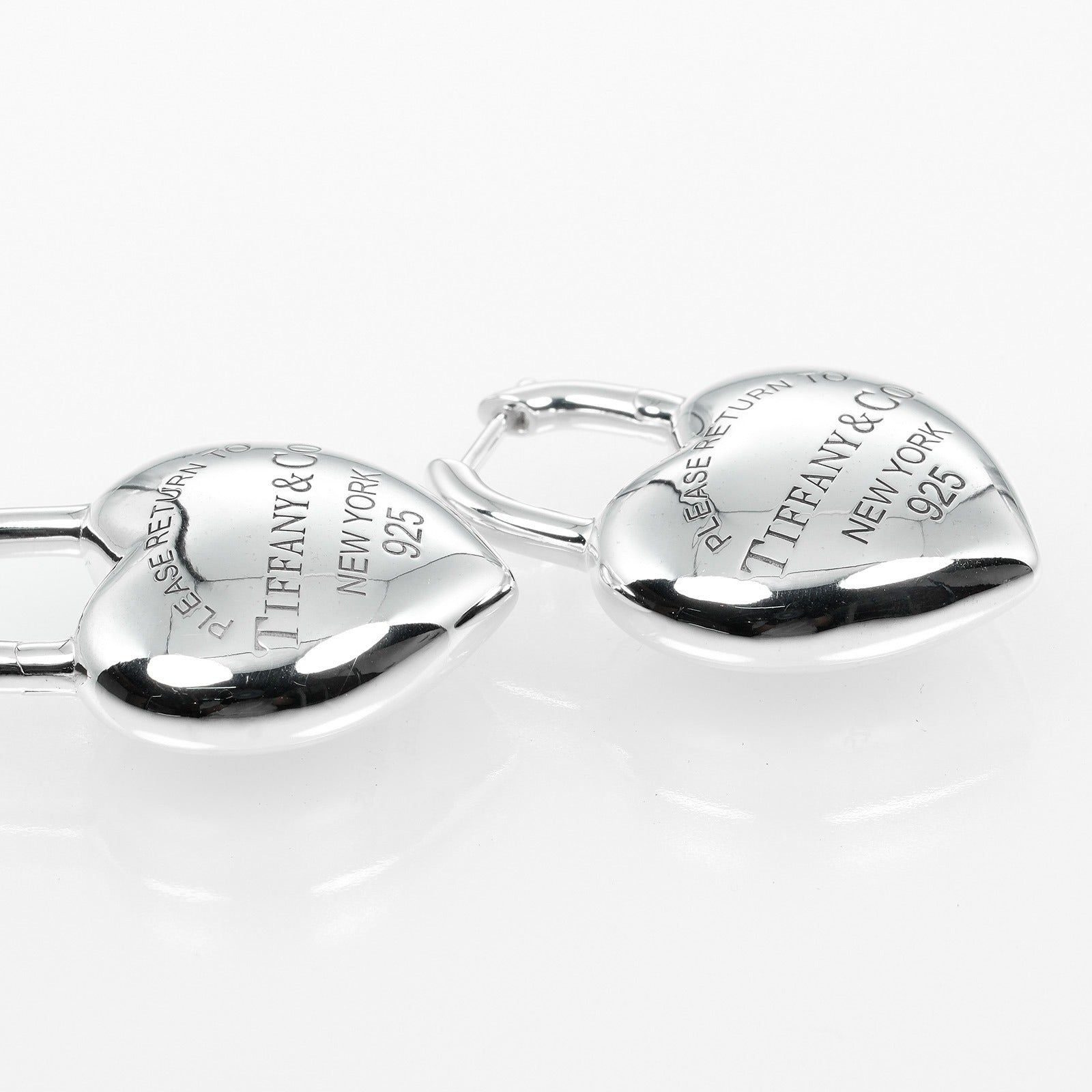 Tiffany & Co Full Heart Silver Earrings