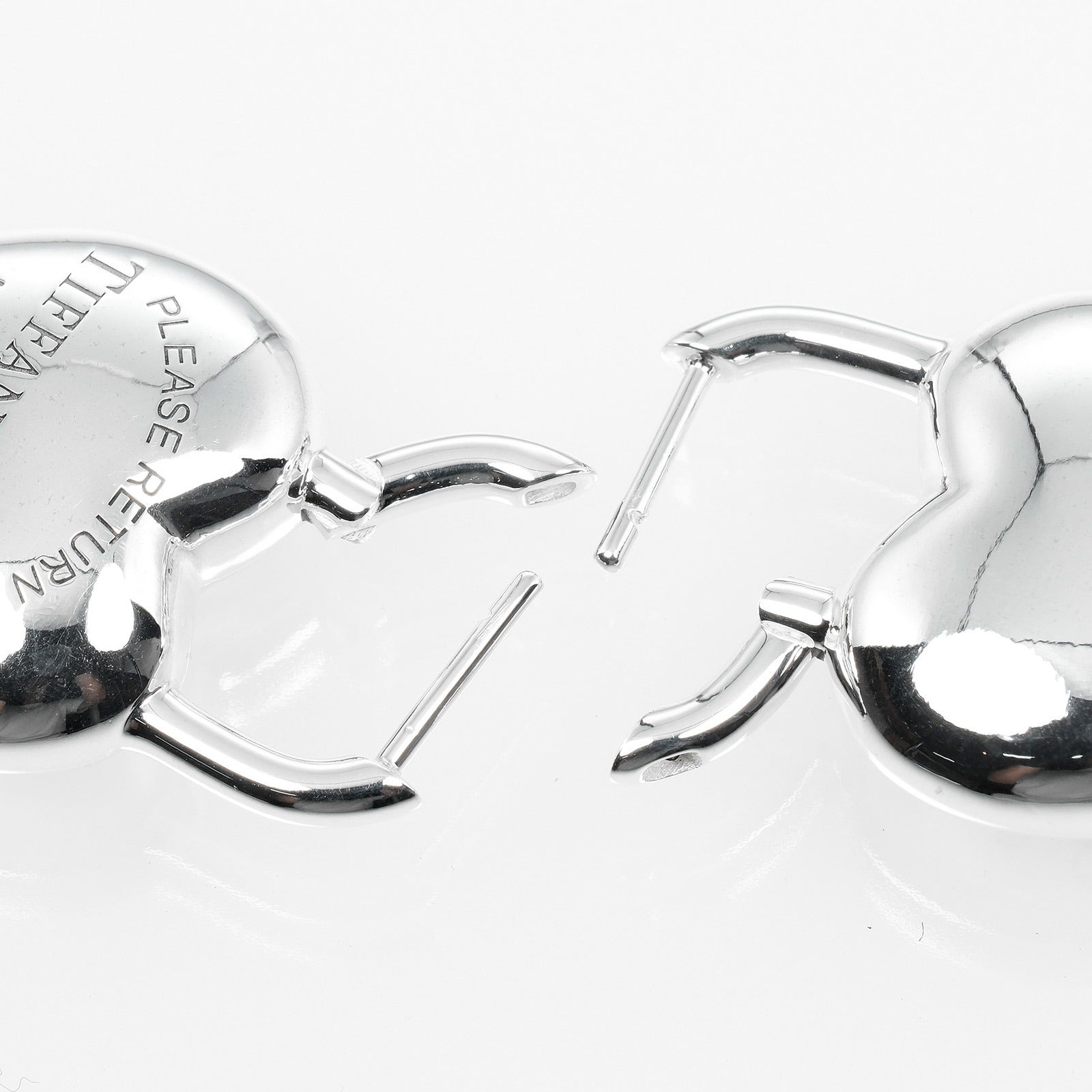 Tiffany & Co Full Heart Silver Earrings