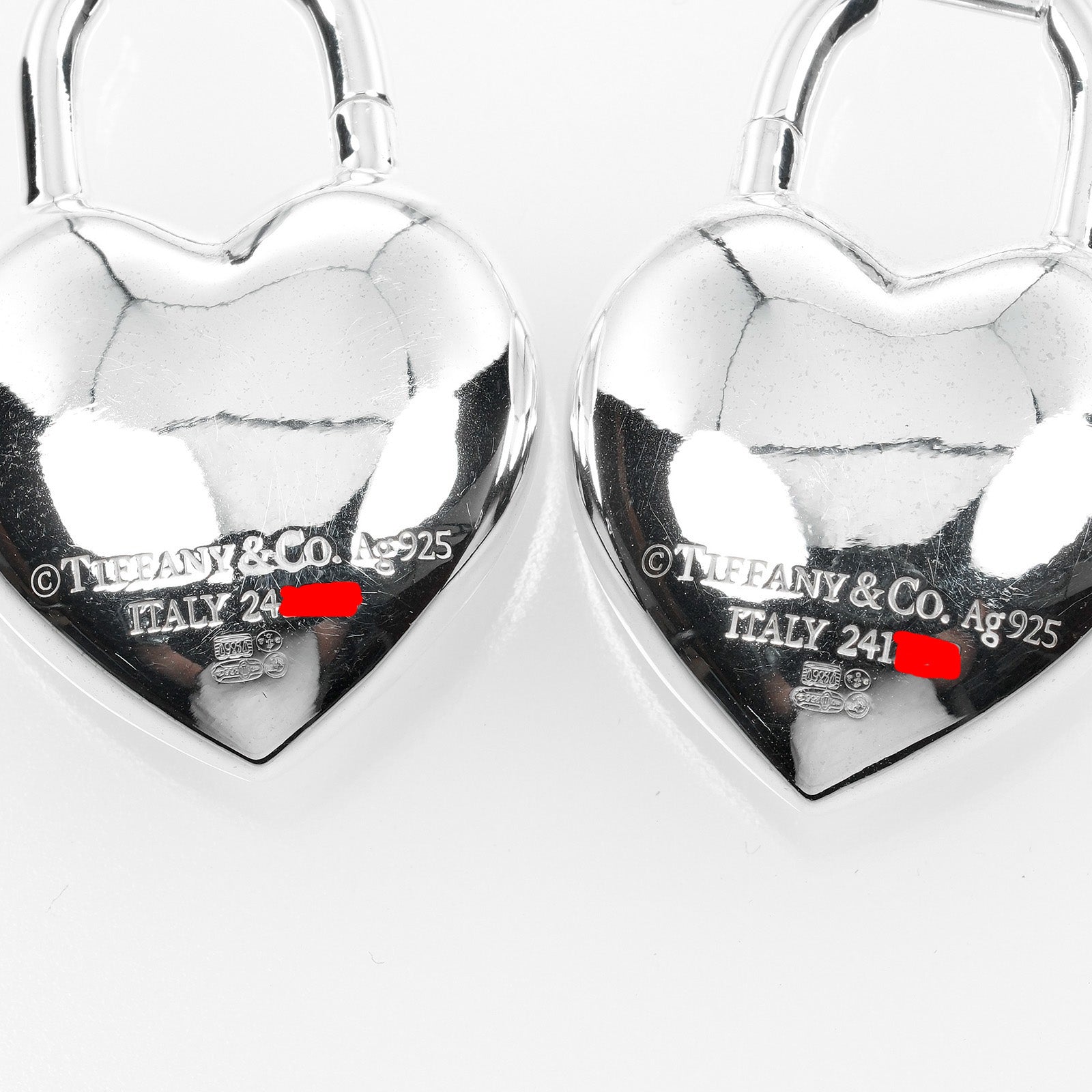 Tiffany & Co Silver 925 Full Heart Earrings