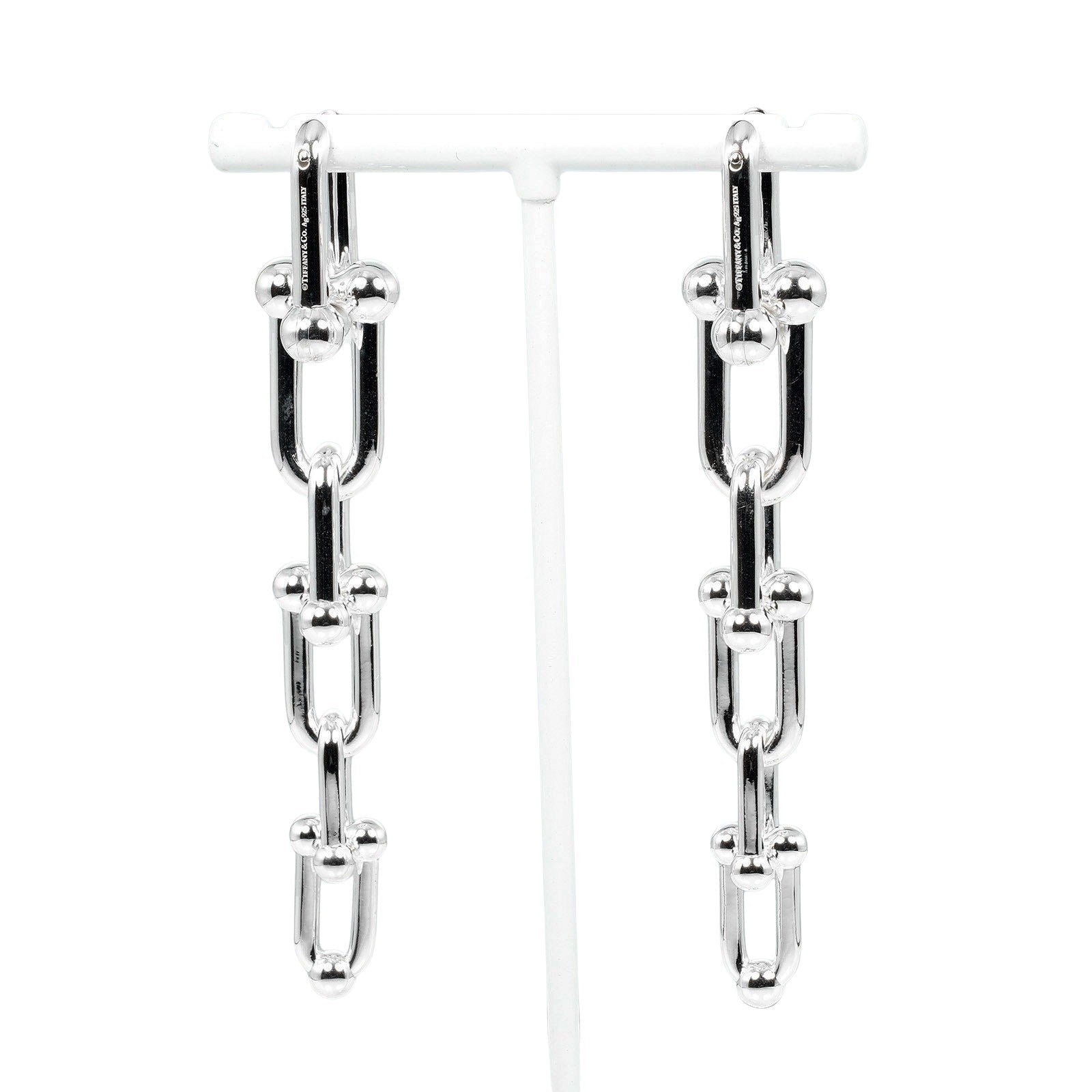 Tiffany & Co Silver 925 Hardware Graduated Link Earrings