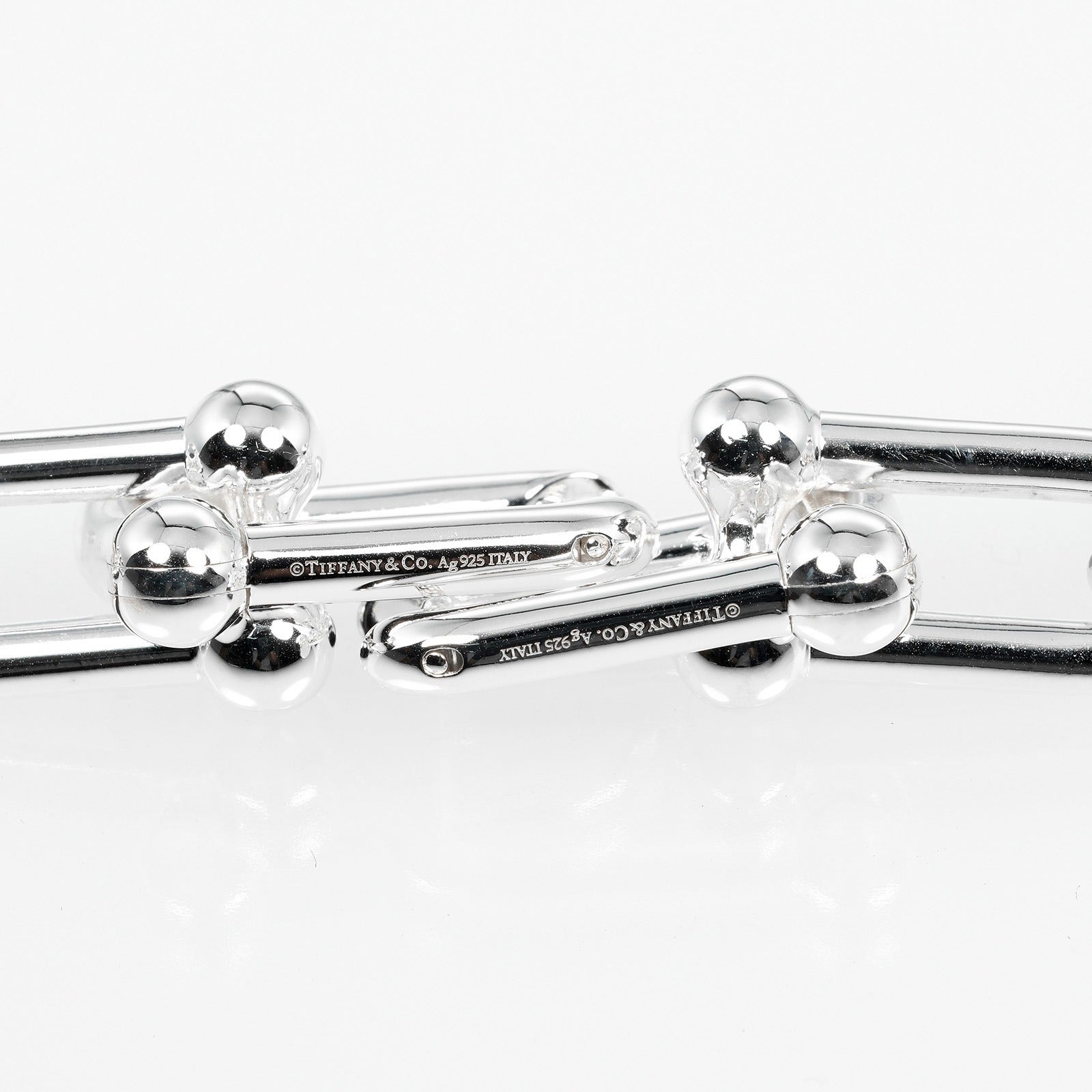 Tiffany & Co Silver 925 Hardware Graduated Link Earrings