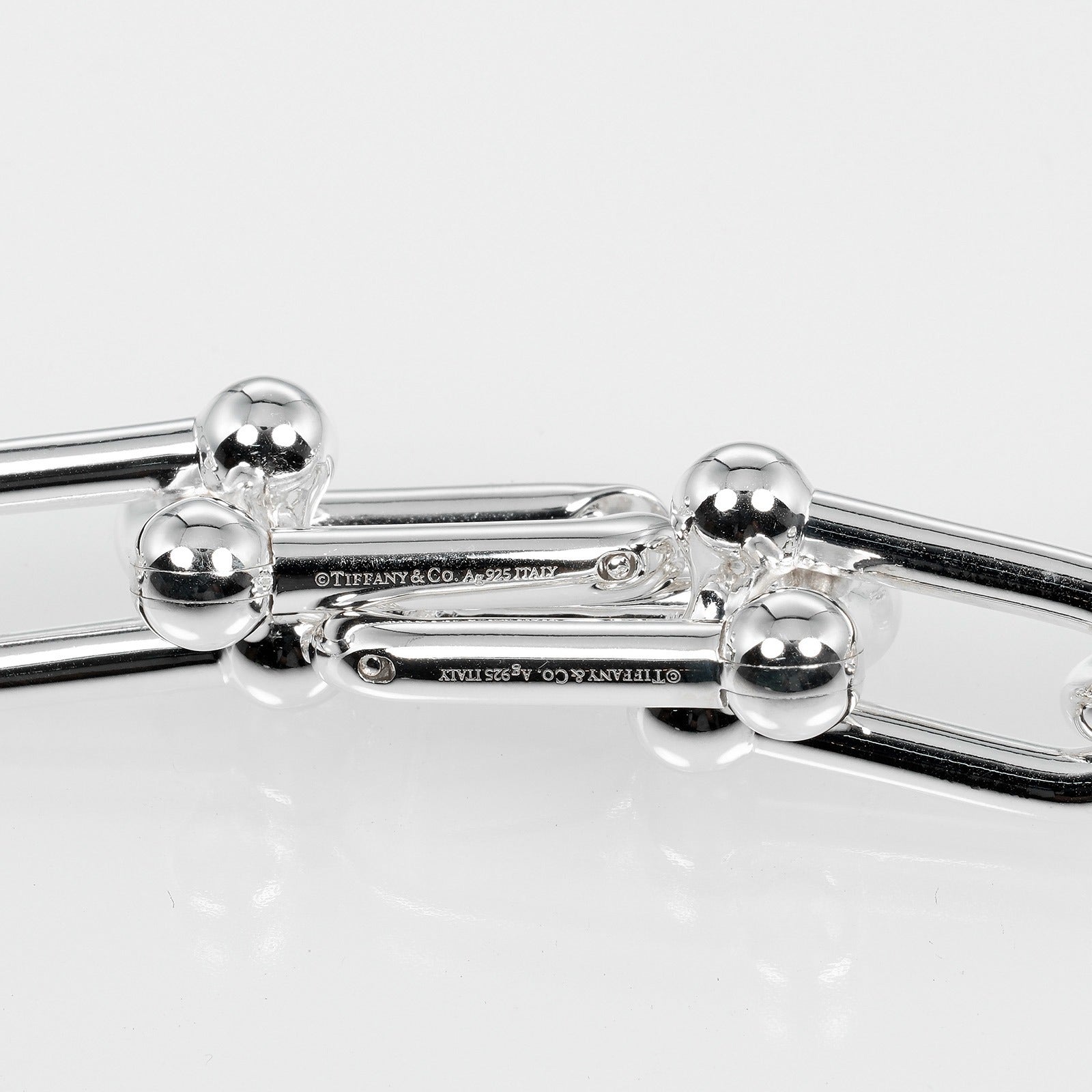 Tiffany & Co Silver 925 Hardware Graduated Link Earrings