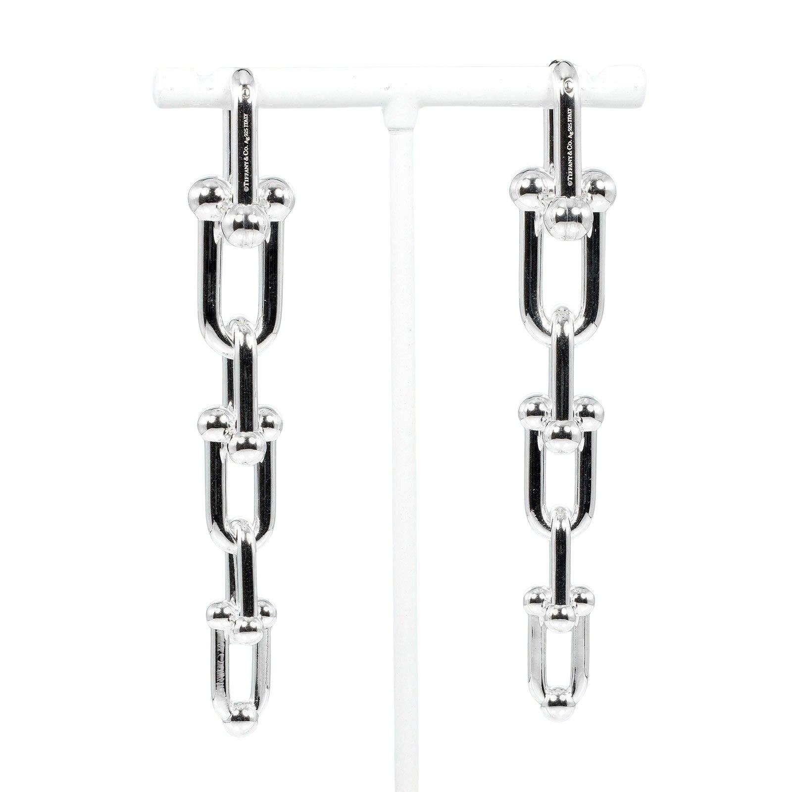 Tiffany & Co Silver 925 Hardware Graduated Link Earrings