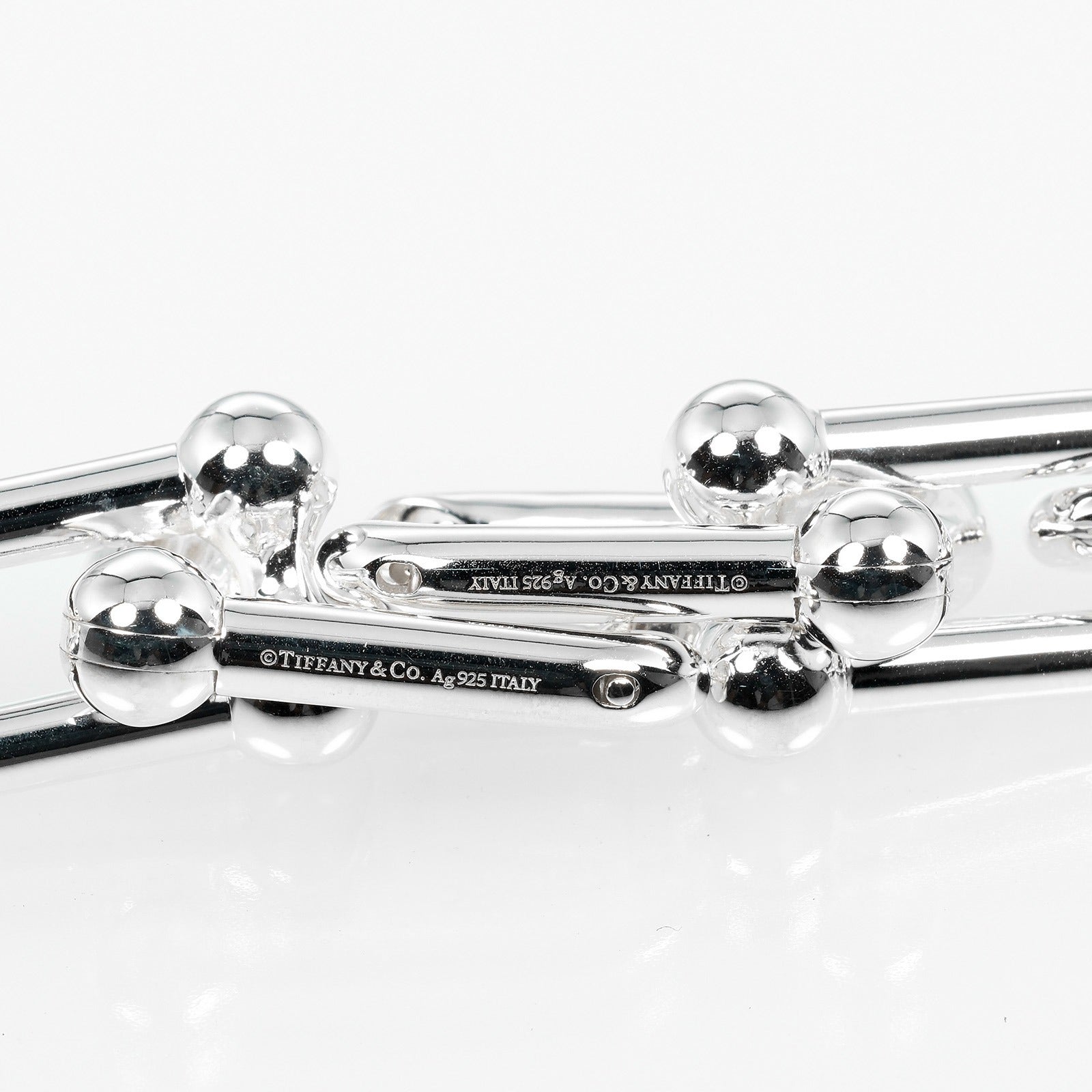 Tiffany & Co Silver 925 Hardware Graduated Link Earrings