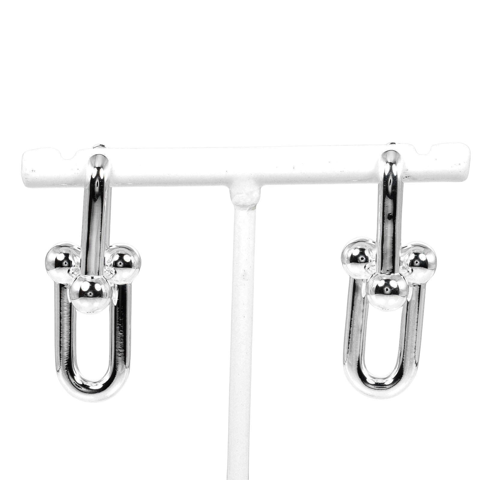 Tiffany & Co Silver 925 Hardware Large Link Earrings