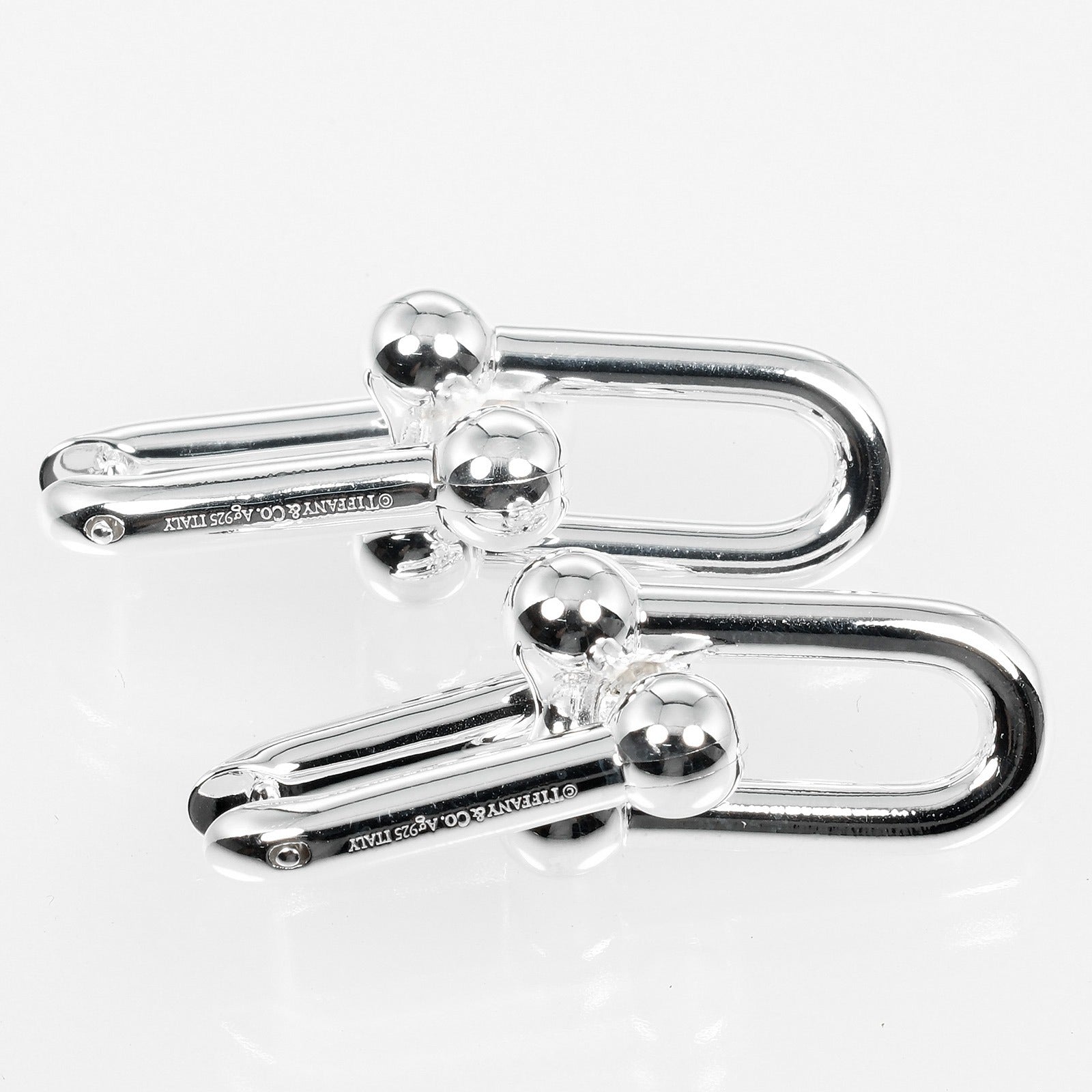 Tiffany & Co Silver 925 Hardware Large Link Earrings