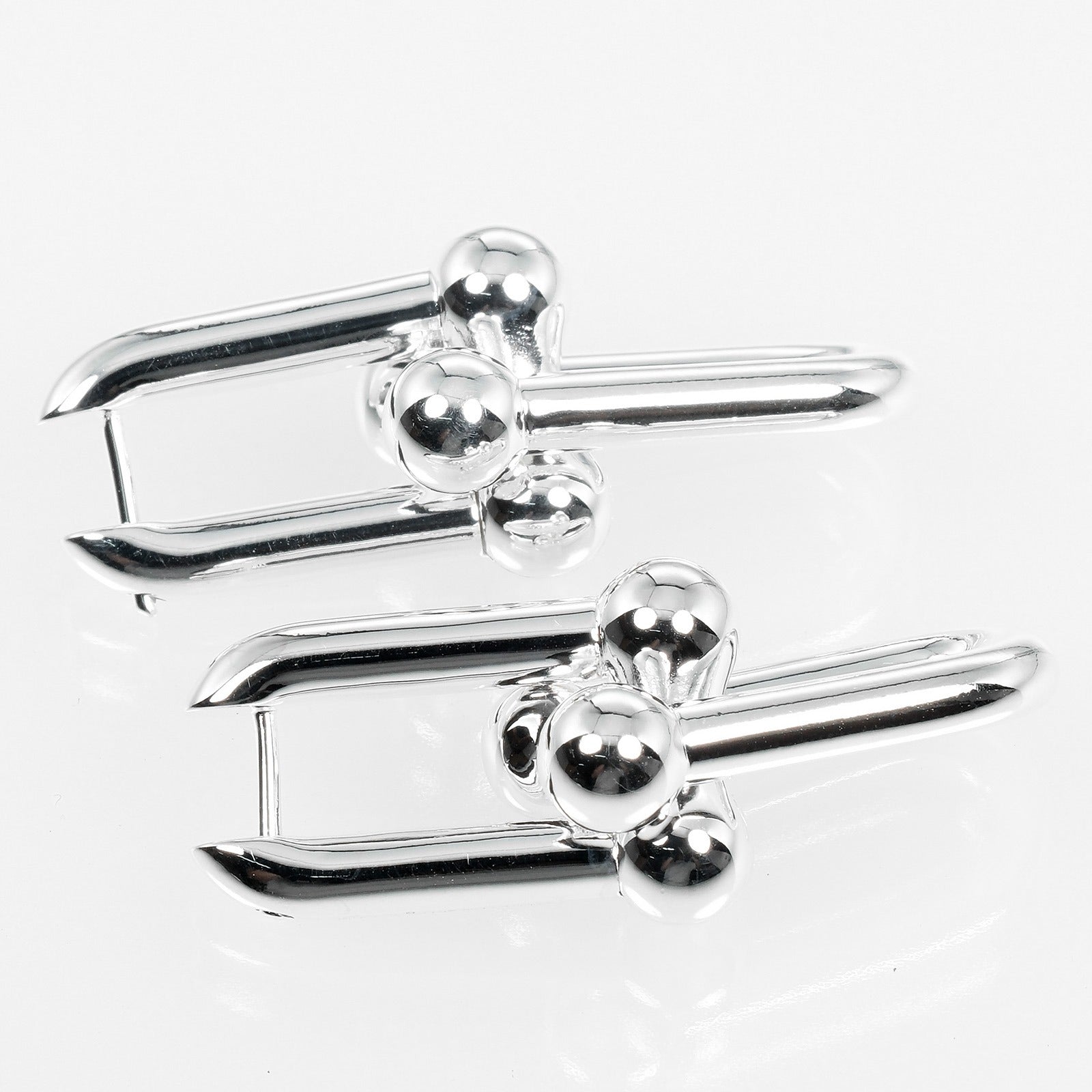 Tiffany & Co Silver 925 Hardware Large Link Earrings