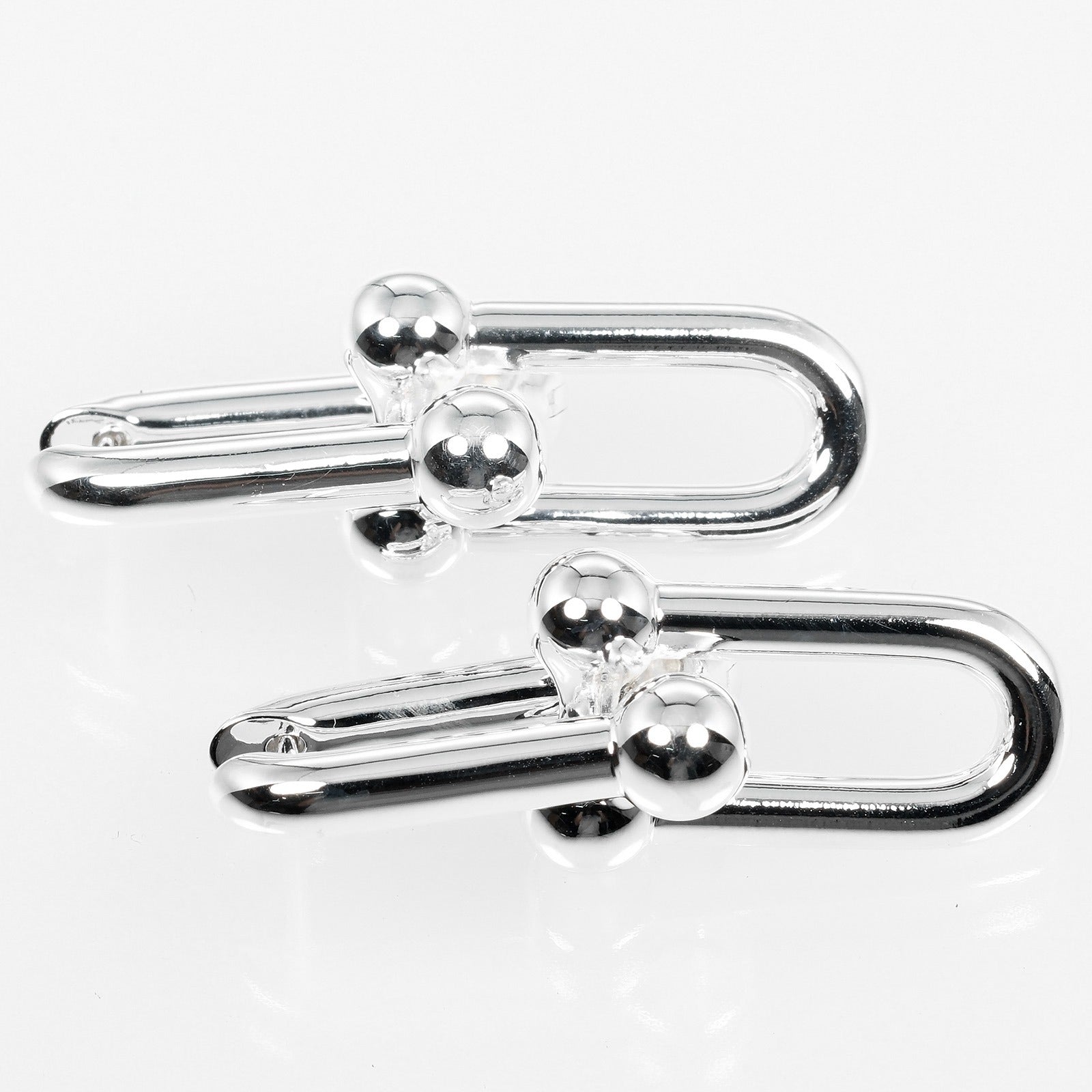 Tiffany & Co Silver 925 Hardware Large Link Earrings