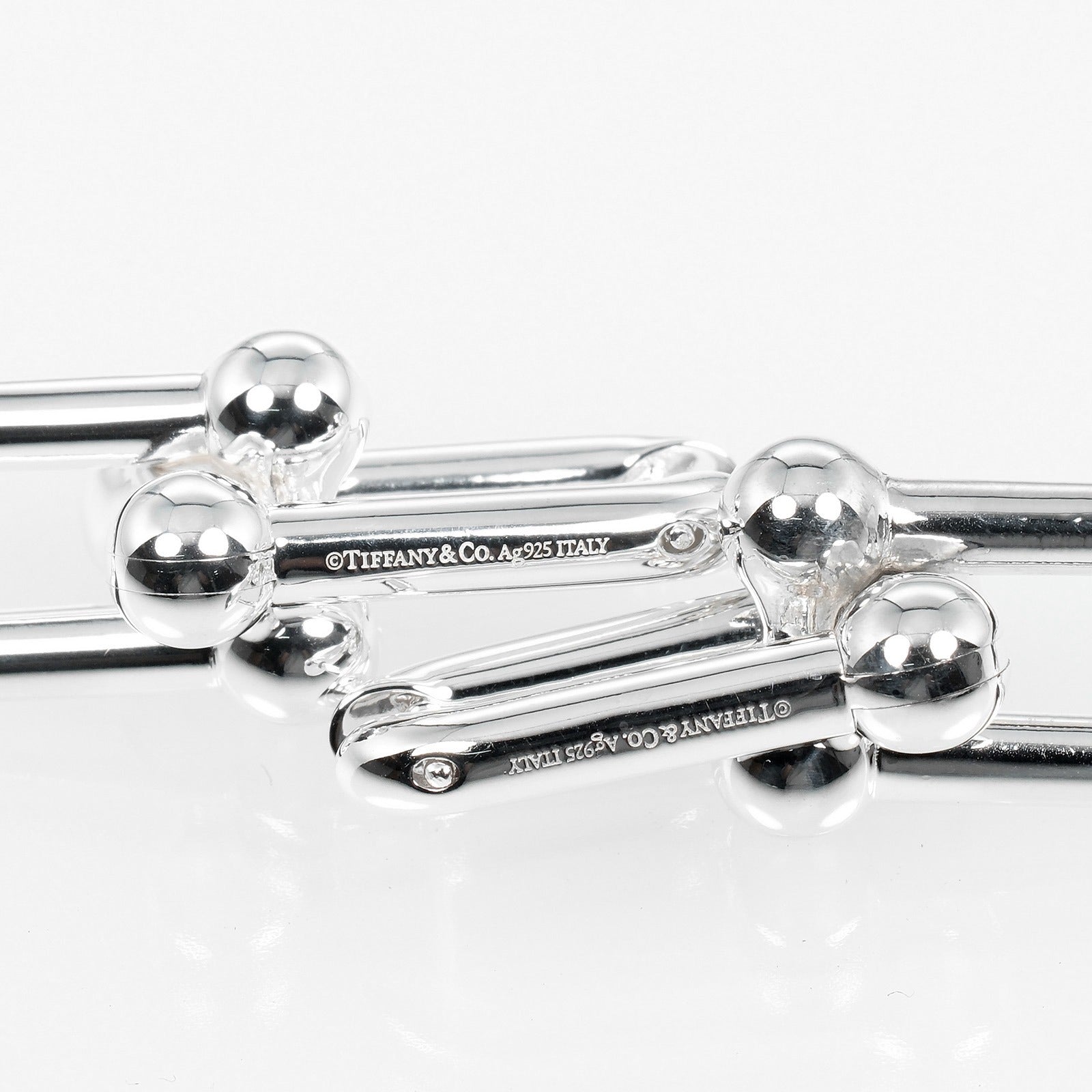 Tiffany & Co Silver 925 Hardware Large Link Earrings