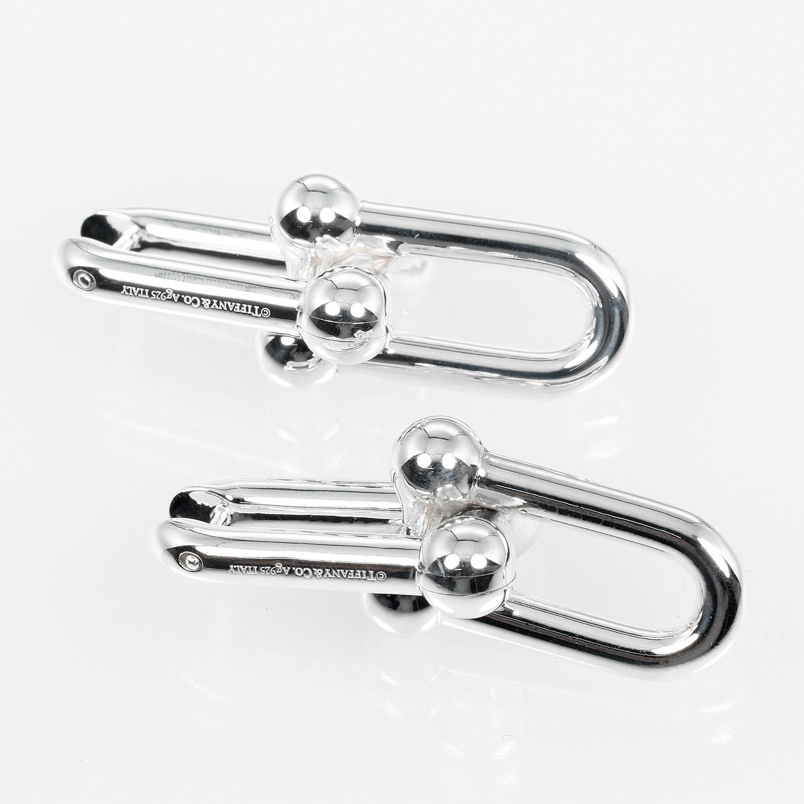 Tiffany & Co Silver 925 Hardware Large Link Earrings