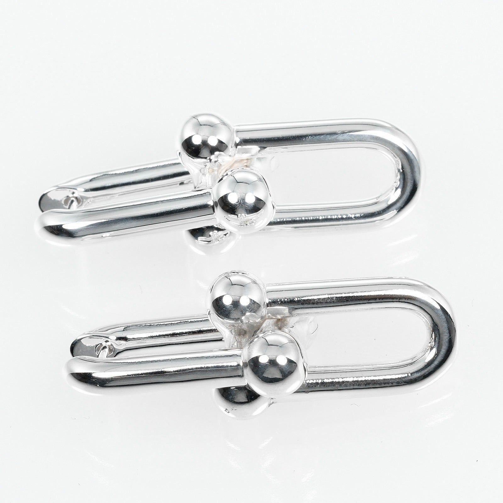 Tiffany & Co Silver 925 Hardware Large Link Earrings