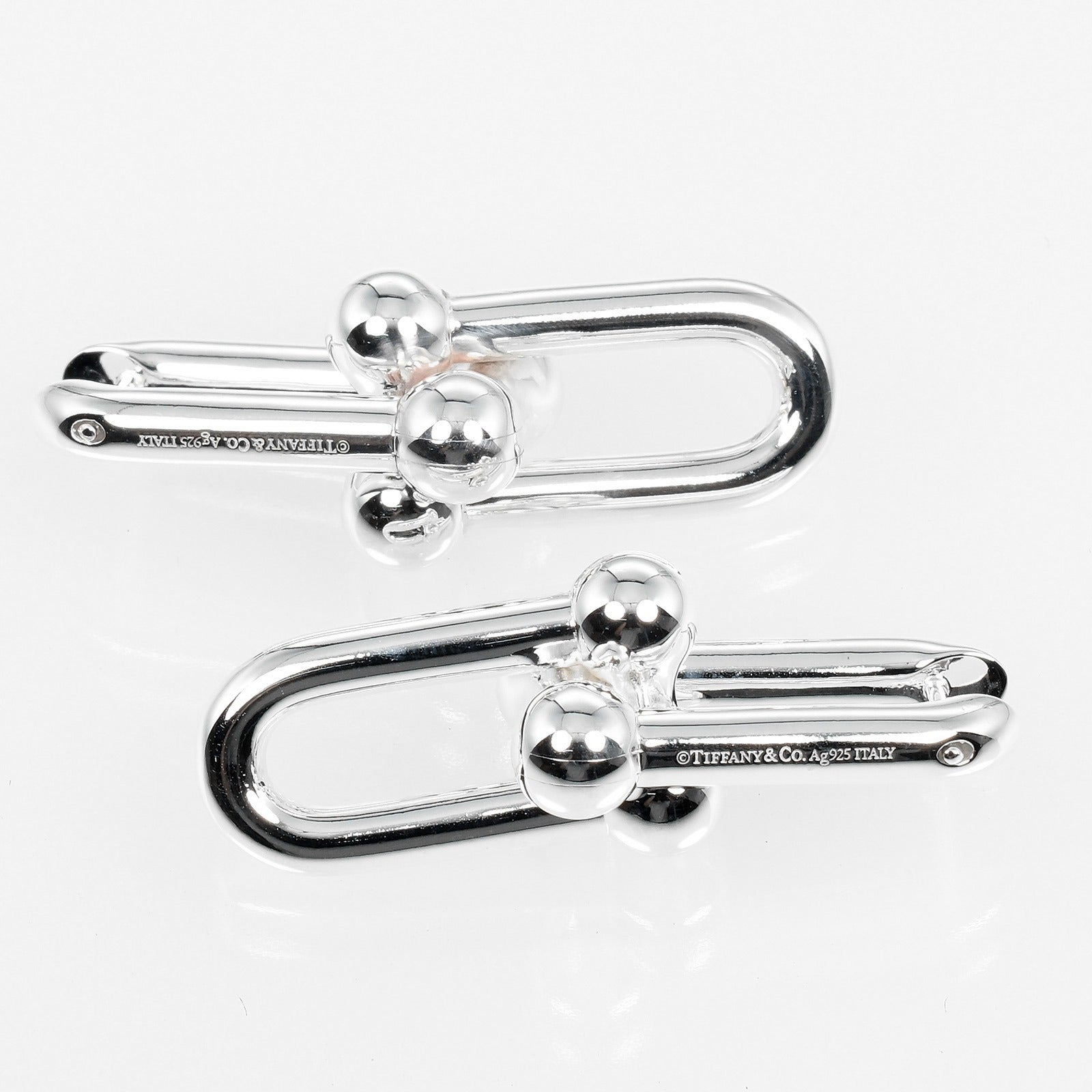 Tiffany & Co Silver 925 Hardware Large Link Earrings