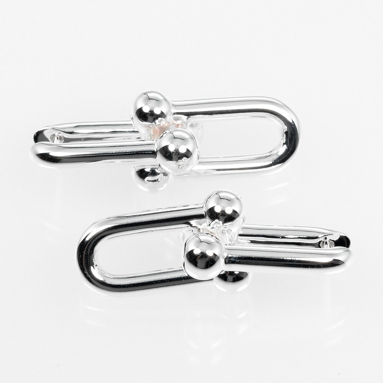 Tiffany & Co Silver 925 Hardware Large Link Earrings