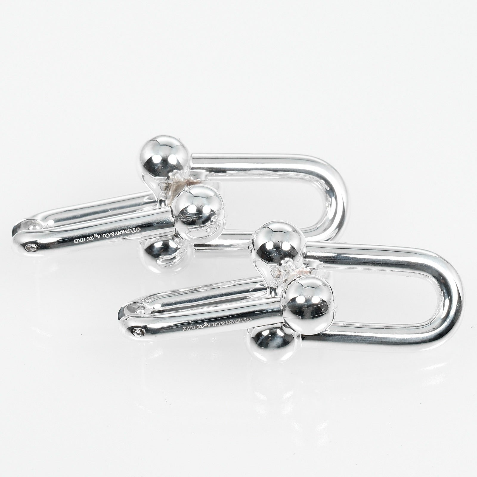 Tiffany & Co Silver 925 Hardware Large Link Earrings