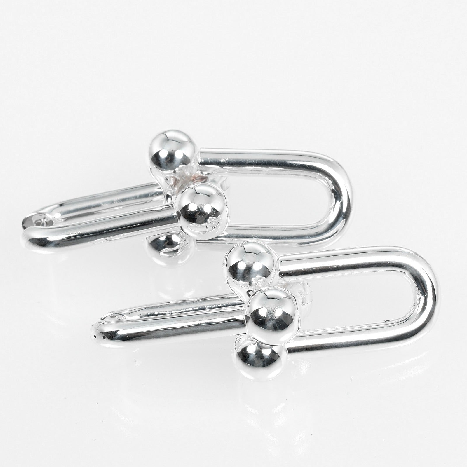 Tiffany & Co Silver 925 Hardware Large Link Earrings