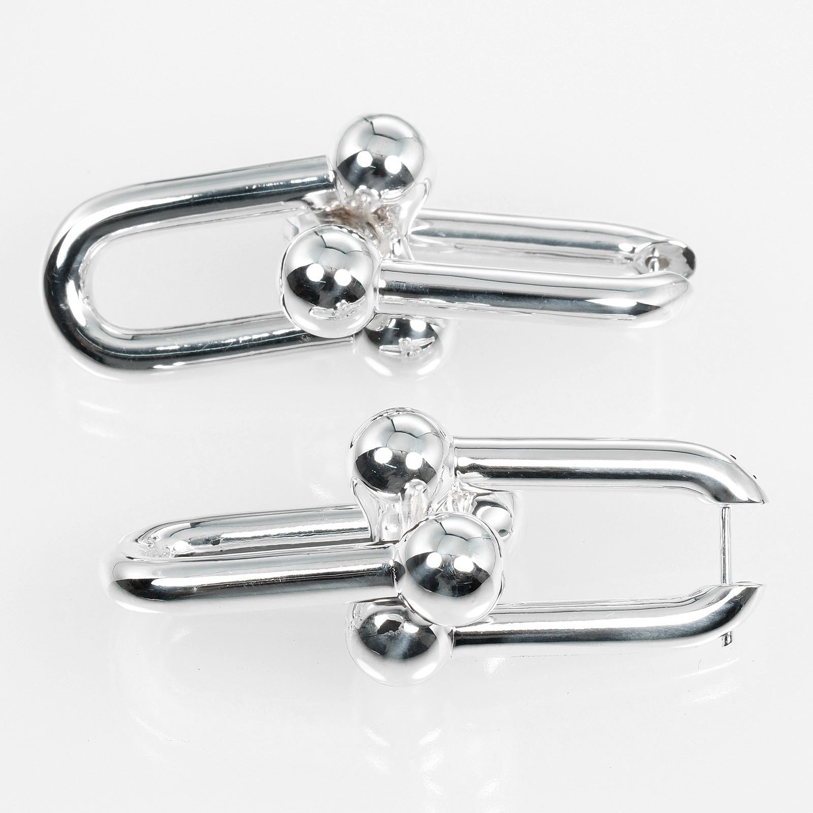 Tiffany & Co Silver 925 Hardware Large Link Earrings