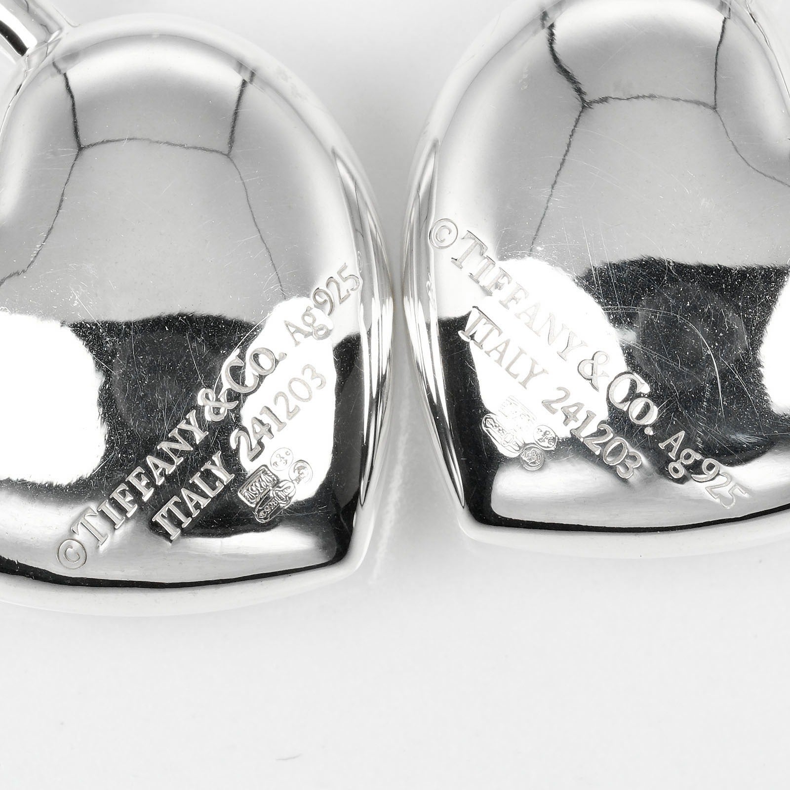 Tiffany & Co Silver 925 Full Heart Earrings