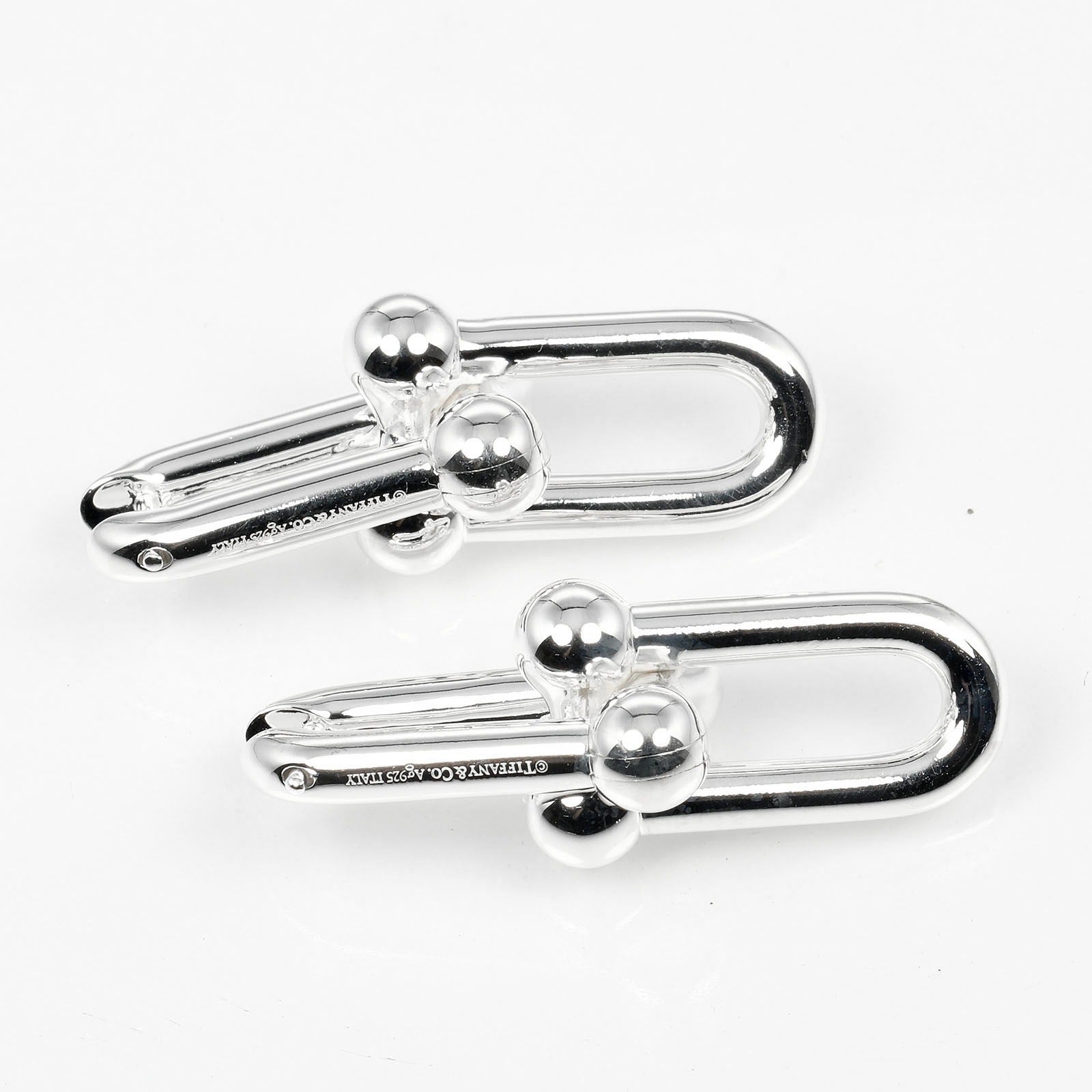 Tiffany & Co Silver 925 Hardware Large Link Earrings