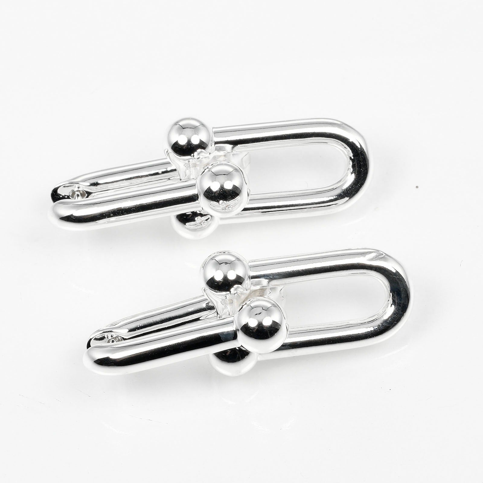 Tiffany & Co Silver 925 Hardware Large Link Earrings