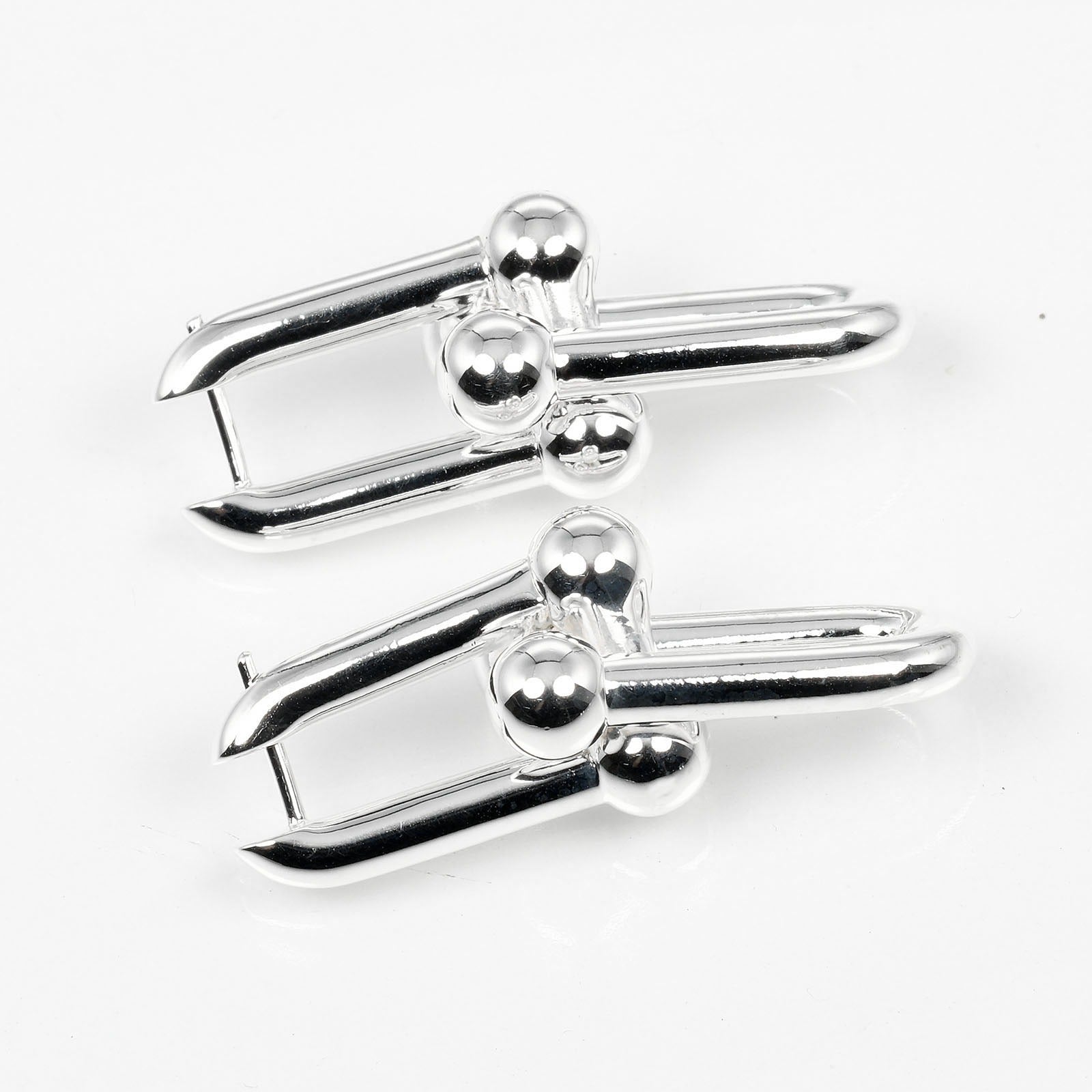 Tiffany & Co Silver 925 Hardware Large Link Earrings