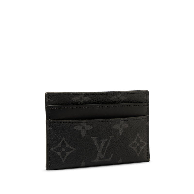 Louis Vuitton Monogram Eclipse Double Card Holder  Canvas Card Case M62170 in Excellent condition