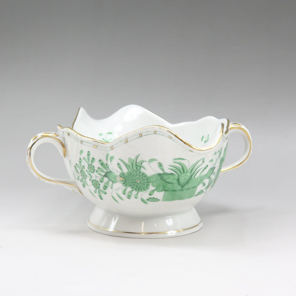 Herend India Flower Gravy Boat Porcelain