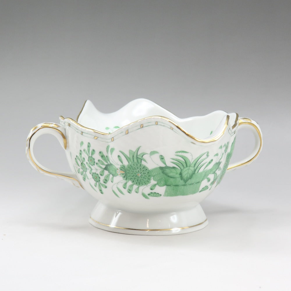 Herend India Flower Gravy Boat Porcelain