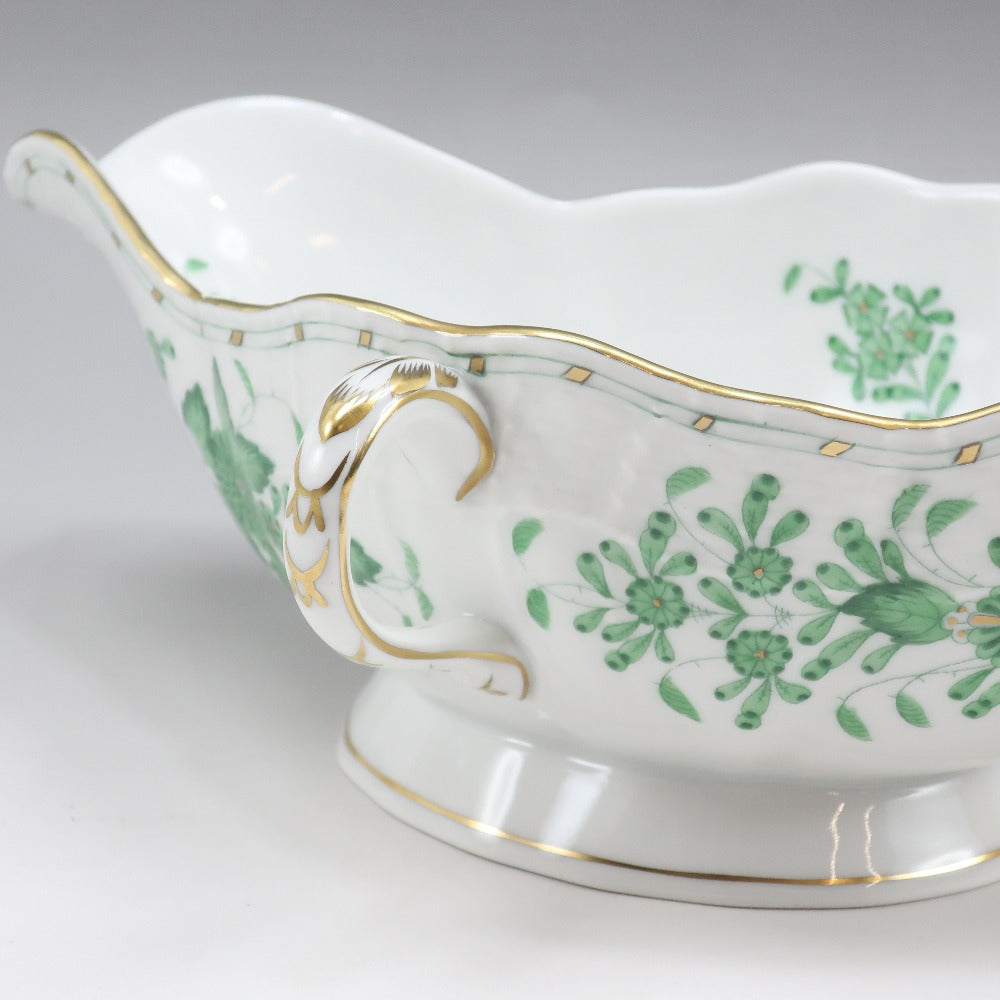 Herend India Flower Gravy Boat Porcelain