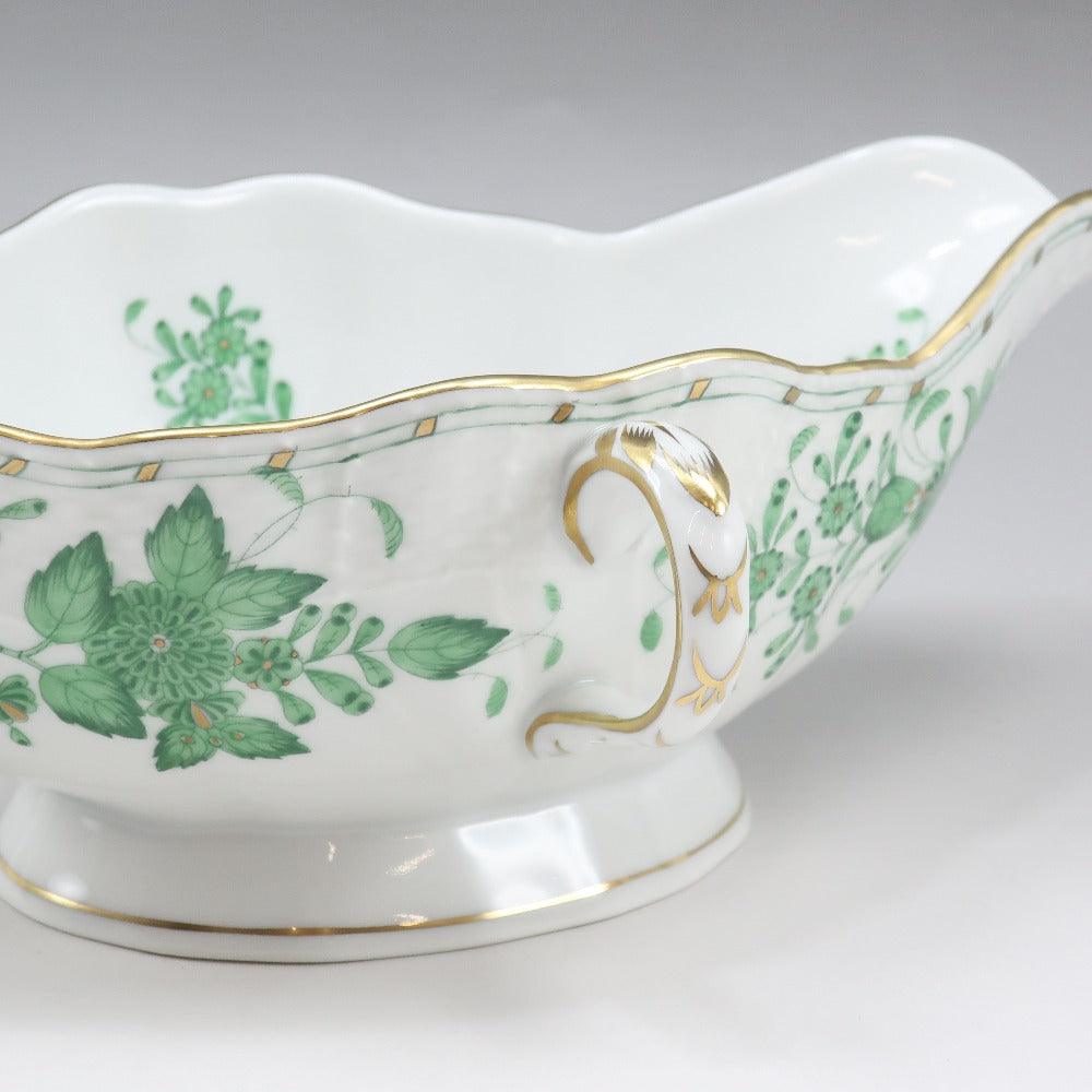 Herend India Flower Gravy Boat Porcelain