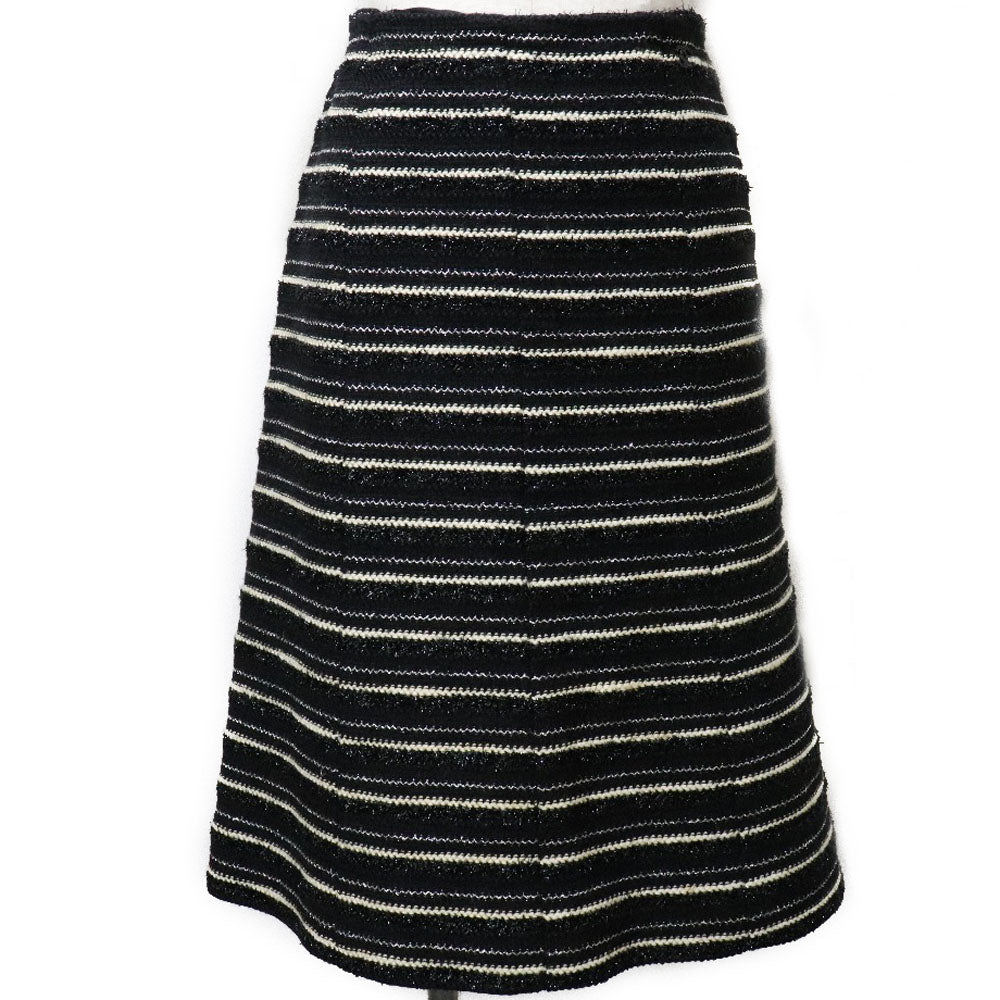 Chanel Tweed Flare Skirt Black