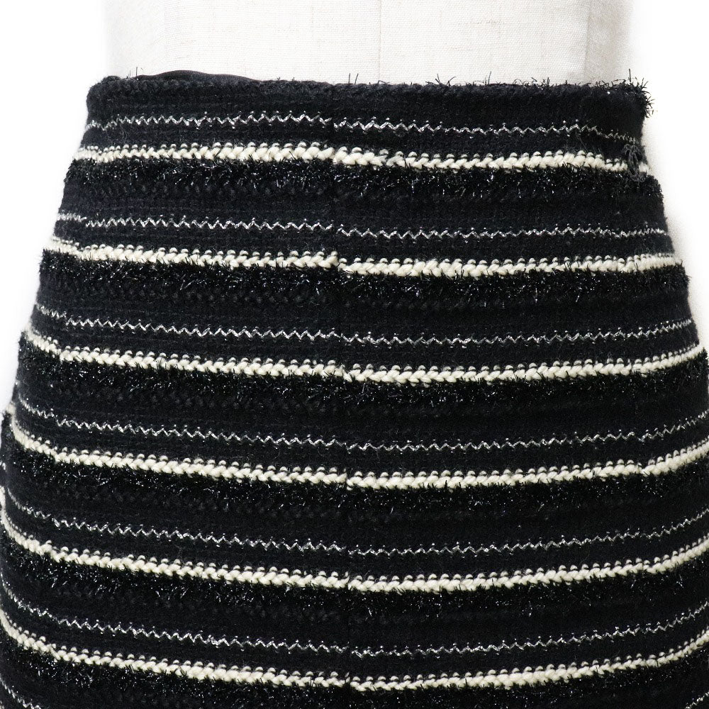 Chanel Tweed Flare Skirt Black