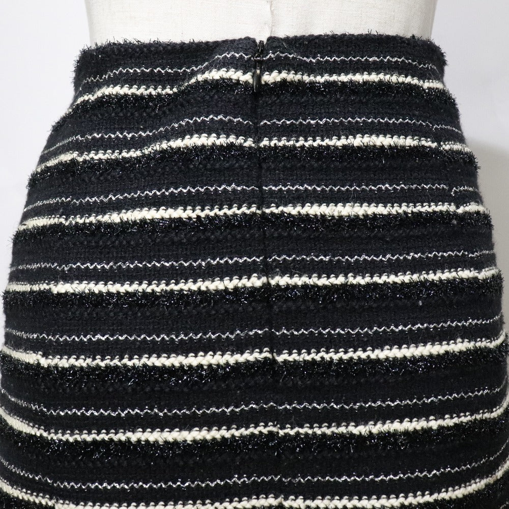 Chanel Tweed Flare Skirt Black