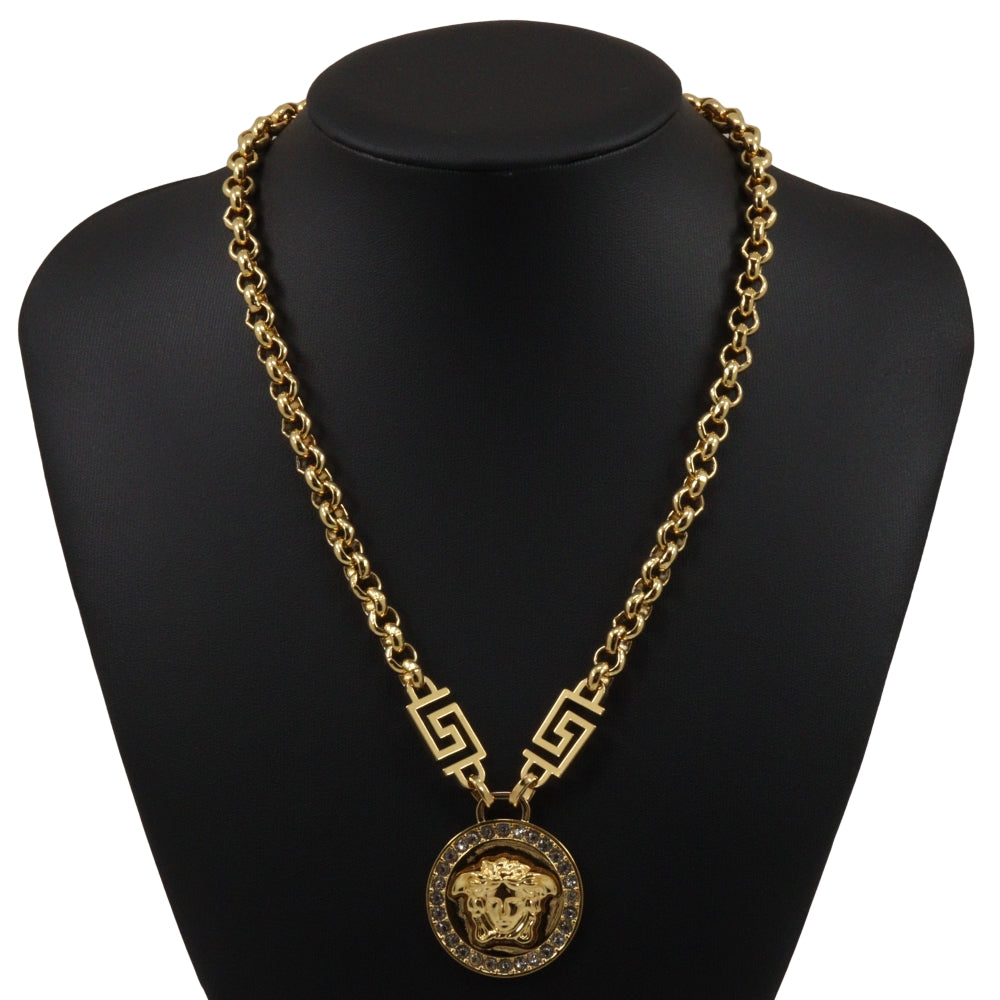 Versace Gold Plated Necklace Unisex