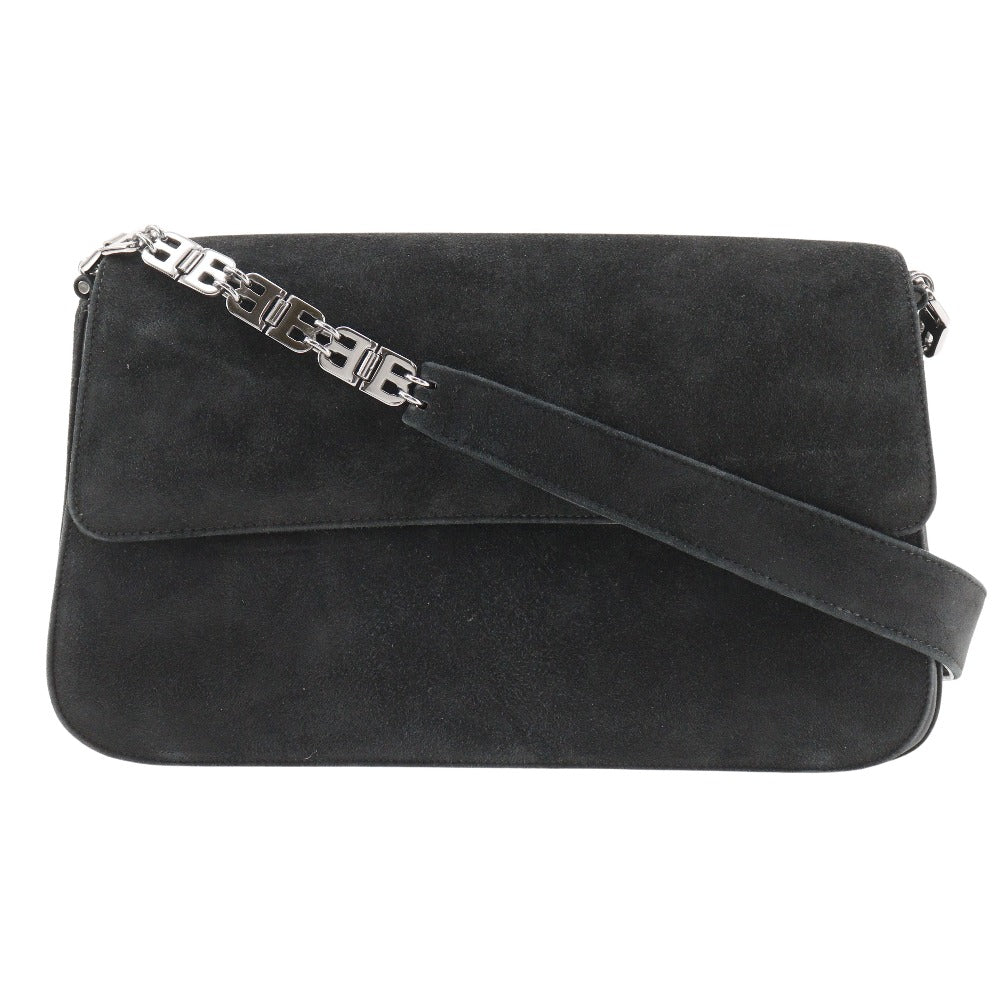 Bally Suede Shoulder Bag Black